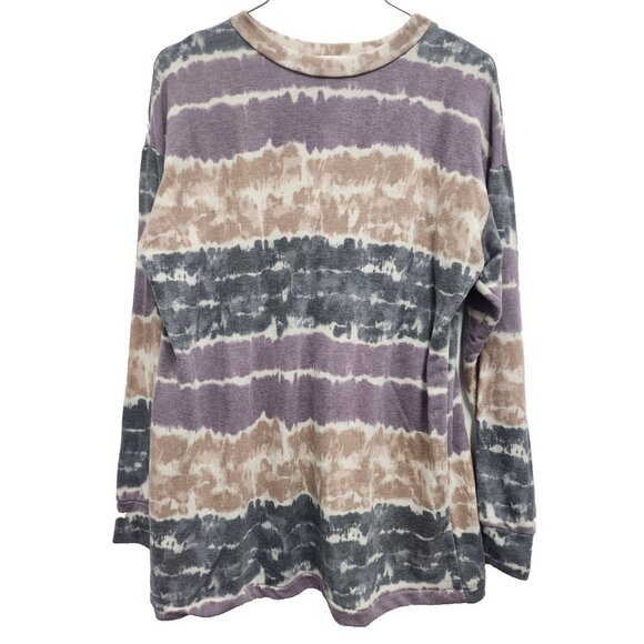 lime & chili Tops - Lime & Chili BOHO Tunic Top Womens Medium Tie Dye Soft Knit Long Sleeve Casual